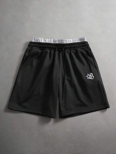 STYNVO Men's Summer Casual Plaid Patchwork Shorts