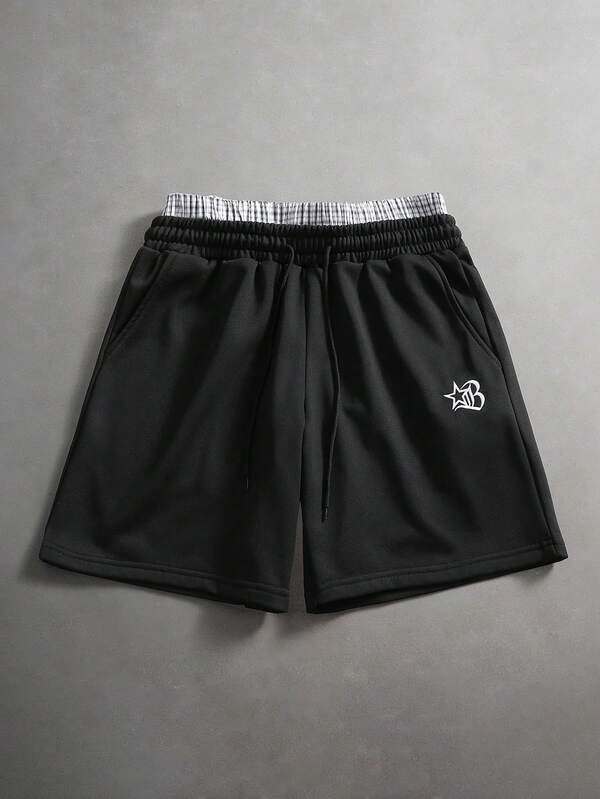 STYNVO Men's Summer Casual Plaid Patchwork Shorts