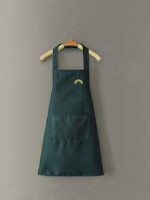 Multi-Color Cotton Work Apron With Brown Straps & Pockets, Waterproof Adjustable Apron For Men Women, Ideal For Kitchen, Coffee Shop, Bakery & Cooking - Multicolor - View 7