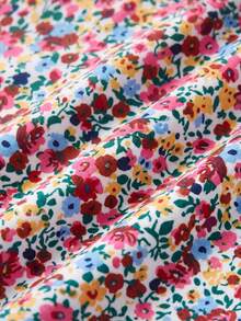 Sweetra CURVE 2026 New Plus Size Women 2pcs/Set Random Print High Waist Ruched Casual Swimwear Set Vacation Beach Summer - Multicolor - View 4
