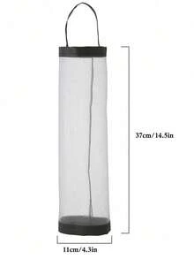 1PC Garbage Bag Storage Hanging Bag,Wall-Mounted Drawstring Shoe Storage Bag, Kitchen Plastic Bag Organizer, Woven Mesh Bag,Plastic Packaging Dispenser, Storing Plastic Bags For Easy Extraction And Storage Of Items Christmas For Holiday Gift Giving - Grey - View 11