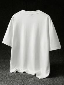Manfinity EMRG Men's Summer Casual Cross Pattern Short Sleeve T-Shirt - White - View 2
