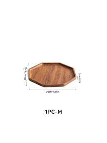 1 pieza Bandeja octagonal de madera para múltiples propósitos como ensaladas, postres, frutas, frutos secos y aperitivos, con superficie pulida - Perfecta para decoración de cocina y exhibición en la mesa, Navidad, vuelta al colegio, fiestas - Color del registro - Ver 11