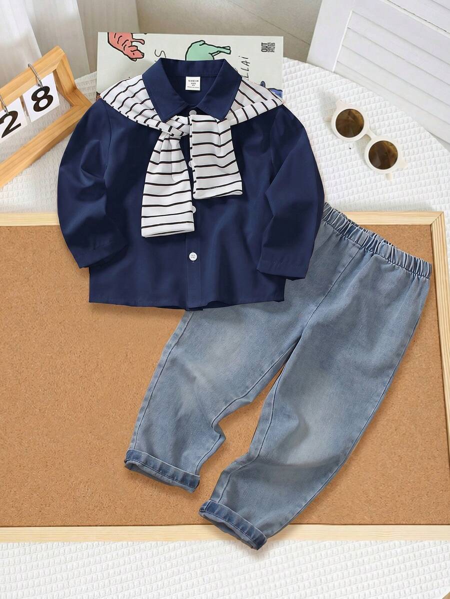 SHEIN Explorewe 2pcs/Set Young Boy Versatile Casual White Comfortable ...