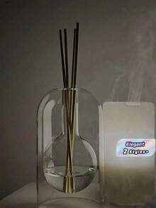 A Minimalist Luxury Glass Fragrance Diffuser Bottle, A Unique Home Aroma,   Suitable For Living Room And Bedroom, Elegant Home Fragrance Accessory, Minimalist Luxury Design, Stylish Glass Fragrance Bottle, Fragrance Diffusion. - transparent - View 2