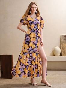 Arave Vestido elegante con estampado floral de verano - Multicolor - Ver 6