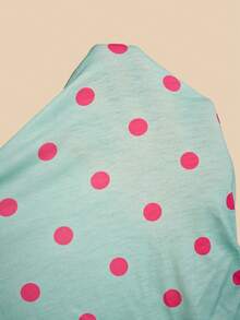 VARSIVA Women's Fashion Polka Dot Print Colorblock Crew Neck Sports T-Shirt - Multicolor - View 9