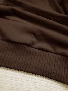 Resyla Women's Autumn/Winter Casual Hooded Long Sleeve Minimalist Versatile Sweater - Coffee Brown - View 5