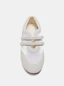 Bholvia Spring New Retro Red Versatile Hook And Loop Mary Jane Shoes, Casual Round Toe Flat Shoes For Women [Please Order One Size Up According To The Size Chart],Ballet Flats - Silver - View 7