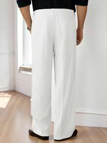 Core Aspect Men's Versatile Business Commuter White Pants - White - View 3