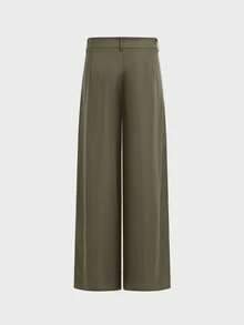 AXEPEAK Men's Casual Versatile Solid Color Straight Leg Pants - Khaki - View 2