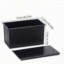 1pc Standard Size Toast Loaf Pan, Black/Gold Color, Rectangular Shape With Texture. Bakes Evenly, Easy Demolding. Ideal For Kitchens, Great For Weekend And Holiday Bread Baking. - Multicolor - View 18