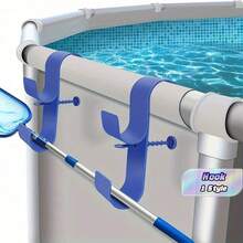 2pcs Adjustable Fixed Swimming Pool Pole Holder - Durable Plastic, Suitable For In-Ground Pools, Swimming Pool Accessories | Adjustable Bracket | Plastic Construction, Pool Pole Holder, A Great Pool Accessory - 2 Pack - View 1