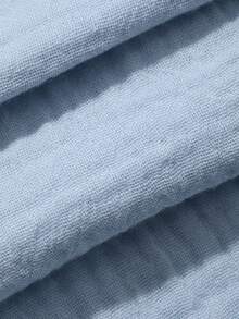 DAZY Ropa de otoño para niñas preadolescentes Conjunto de ropa de estar en casa con estampado de corazones en todo el Body y ribete de contraste - Azul - Ver 7