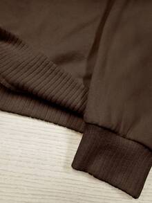 Resyla Women's Autumn/Winter Casual Hooded Long Sleeve Minimalist Versatile Sweater - Coffee Brown - View 4
