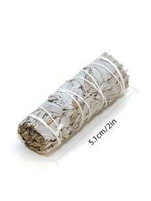 1PC/3PCS White Sage Smudge Stick Gift Set California Sage Purification Incense For Home Cleansing Aromatherapy Meditation Ceremony Holiday Gift - Grey - View 3