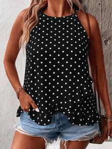 EMERY ROSE New Plus Size Women's Fashion Print Versatile Vacation Tank Top - Multicolor - View 3