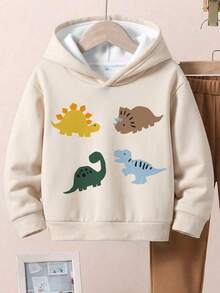 Young Boys Loose Sports Casual Simple Loose Comfortable Long Sleeve Hoodie Sweatshirt 2pcs Set Suitable For Autumn/Winter Boys Outfit Sets Graphic - Multicolor - View 6