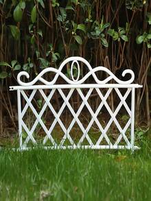 10 Plastic Decorative Garden Boundary Fence, Removable Outdoor Patio Plant Fence, Lawn Edge Barrier - Weatherproof Outdoor Privacy Screen Suitable For Lawns, Flower Beds, And Patios. Sturdy Construction, - White - View 7