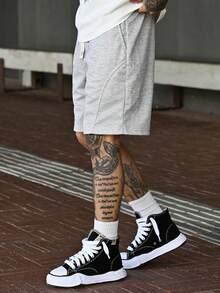 Devon Thys Shorts casuales de estilo sencillo y elegantes para hombre - Gris - Ver 6