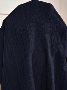 SHEIN Maternity Casual Versatile Solid Color Wide Leg Pants Fall - Navy Blue - View 7