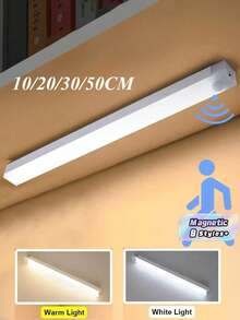 10/20/30/50CM LED Motion Sensor Light, Rechargeable Magnetic Under Cabinet Light, Wireless LED Night Light With Motion Sensor, Room Decoration, Suitable For Room, Bedroom, Bedside, Kitchen Supplies, Closet, Stairs, Corridor And Cupboard Light - Lamp with motion sensor - View 4