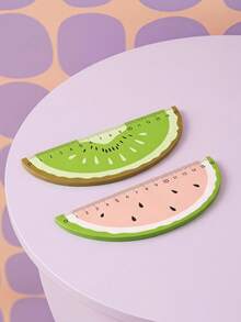 Joivida 1/4Pcs Creative Fruit Pattern Wooden Ruler, Vibrant Exquisite Design, Perfect Gift For Classroom Rewards & Birthday, Ideal For School Home Decoration - multicolor - View 2