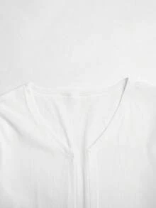 SHEIN Tween女孩秋季新款白色針織半透薄款開襟衫 - 白色 - 查看 6