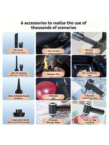 This Car Vacuum Cleaner Gift Set . This Powerful Cordless Vacuum Cleaner Is Suitable For Both Car And Home Use, Featuring Strong Suction Power, Safety Protection,And Powerful Suction. - multicolor - View 4