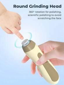 Teckwe Electric Nail Grinder, Newborn Baby Nail File - Brown - View 2