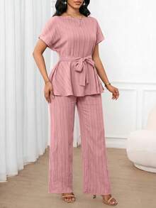 Maternity Plus Size Sports Bodysuits & Jumpsuits - 酒紅色 - 查看 3