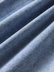 ROMWE MEN Celana Jeans Pria Gaya Y2K Model Lebar, Jeans Biru Muda Pudar dengan Efek Sobek dan Usang, Hiasan Rivet Warna-warni, Jeans Gaya Kargo Longgar Gaya Jalanan, Jeans Pria untuk Semua Musim. - Biru - View 8