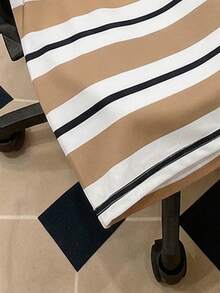 Manfinity Joysei Men's Regular Fit Striped Tank Top And Shorts Set - Coffee Brown - View 4