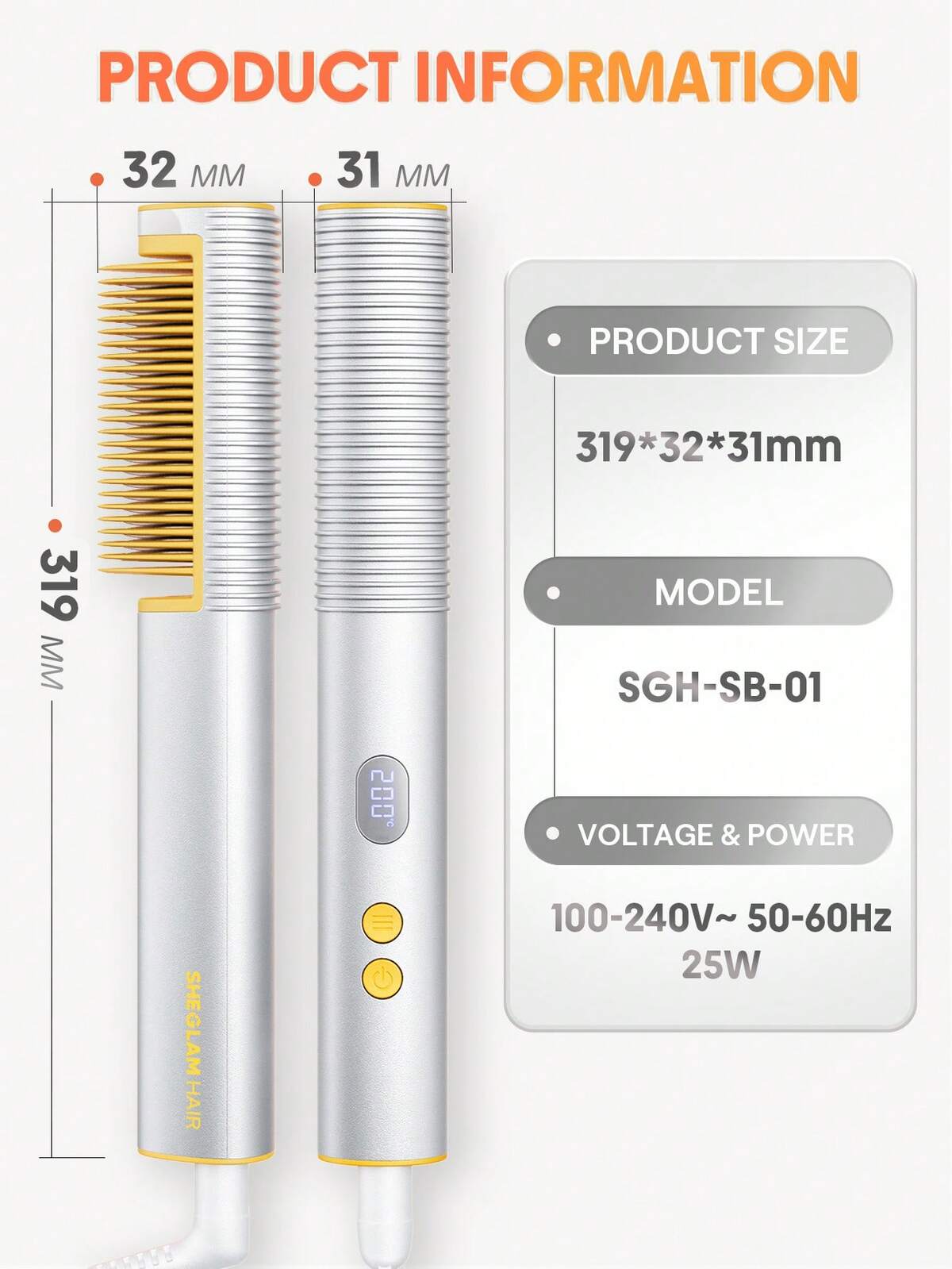 SLeek Chic 3D Thermal Straightening Brush-US Plug
