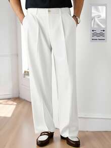 Core Aspect Men's Versatile Business Commuter White Pants - White - View 4