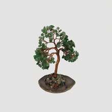 Crystal Fortune Tree, Perfectly Blending Natural Energy With Feng Shui Symbolism. Leaves Composed Of Multi-Colored Pebbles Including Amethyst, Rose Quartz, And Citrine, Shimmering Translucent Under Light, Serving As Both A Healing Decoration For Home And Office, And Carrying The Beautiful Wishes Of Attracting Wealth, Happiness, And Good Fortune. - Green - View 6