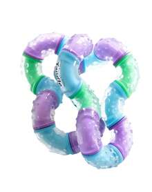 1pc Therapy Style Textured Tangle Loop, Twistable Multi-Color Interlocking Rings With Textured Grip, Portable Hand Activity For Calm Focus, Finger Motion, Stress Relief & Daily Desk Use - Multicolor - View 7