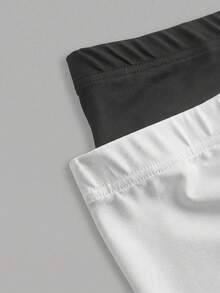 CovetEZ 2 piezas/Set Leggings ajustados de unicolor talla grande, ropa funcional de verano - Multicolor - Ver 6