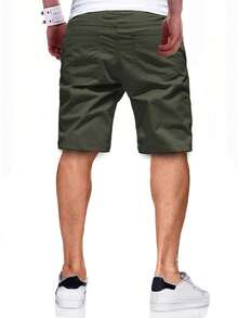 Manfinity Homme 2pcs Loose Fit Men's Patched Detail Drawstring Shorts - Multicolor - View 4