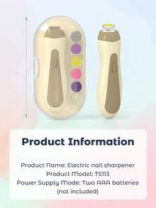 Teckwe Electric Nail Grinder, Newborn Baby Nail File - Brown - View 7