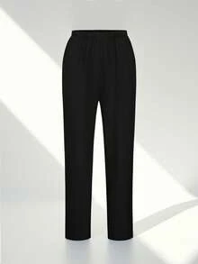 TaskEZ Nursing Uniform Set: Round Neck Short Sleeve Top And Pants Nursing Uniform Set, Suitable For Healthcare Professionals - Black - View 6