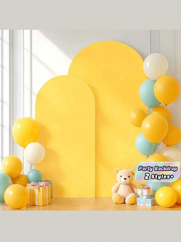 Yellow Arch Background , Double-Sided Spandex-Backed Fabric Arch Background, Suitable For Wedding Arches, Birthday Parties, Wedding Arch Decorations (Arch Frame Not Included, Fabric Only)