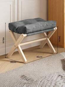 1 Stück faltbarer Aufbewahrungshocker mit weichem, atmungsaktivem Polster, niedriger Ottoman-Hocker für Wohnzimmer und Zuhause, platzsparende Möbel, DIY-Montage - Verschiedenfarbig - Übersicht 8
