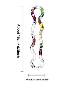1pc Tangle Artist Masterpiece Twisty Link Fidget, Smooth Rounded Interlocking Loop, Flexible Hand Rotation Accessory, Non-Sticky Glossy Finish, Portable Desk Focus Item For Travel - Multicolor - View 2