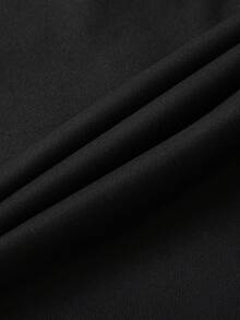 PAVTROS 男士字母印花休閒百搭日常穿著運動長褲 - 黑色 - 查看 7