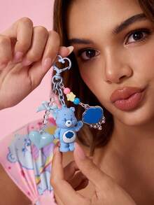 SHEIN X Care Bears Cartoon Bag Creative Hanger, Keychain, Gift - Blue - View 3
