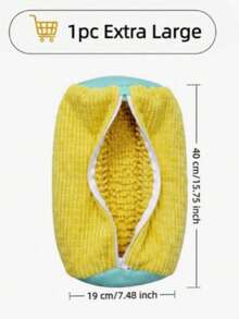 Reusable Sneaker Washing Bag, Suitable For Washing Machine, Shoe Shaped Bag To Maintain Shoe Form, Deep Cleaning Mesh Protection Bag For Sneakers And Loafers, Shoe Care Essential (Yellow/Grey) - Multicolor - View 10