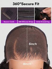 ALL READY WIG T1B/4 Ombre Highlight Bob Wig Human Hair 14 Inch Body Wave Bob Wig Loose Wavy 8x5 Lace Front Glueless Drawstring Wig Pre Plucked 180% Density Ready To Go Wig - T1B/4 - View 9