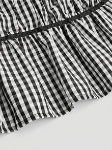 Sweetra Ensemble 2 pièces style Hot Girl, top sans manches minimaliste de couleur unie avec taille cintrée & pantalon coupe slim - Noir et Blanc - Voir 8