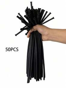 MINKOJA 50pcs/100pcs Black & White Pearlescent Gold Latex Balloons, Suitable For Birthday Party Decorations And Props, Applicable To All Party Settings - multicolor - View 13